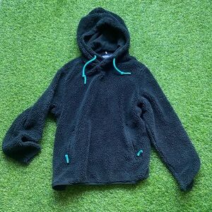 CHUBBIES Sherpa hoodie - Black - size medium - VG condition - Super Soft ☁️
